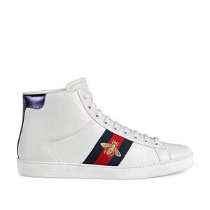 GUCCI Bee White High-Top Sneakers